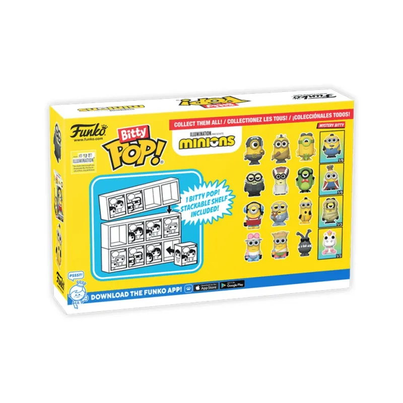 Funko Despicable Me, Minions Tourist Jerry 4PK Chibi Figures-1