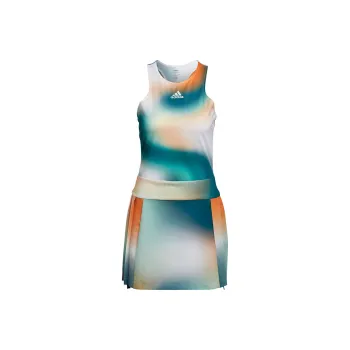 Adidas Sleeveless Dress Women's White/Forest Green/Jade White/Water Duck Green