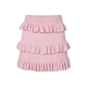 JAC FLEURANT Casual Short Skirts Women's Pink