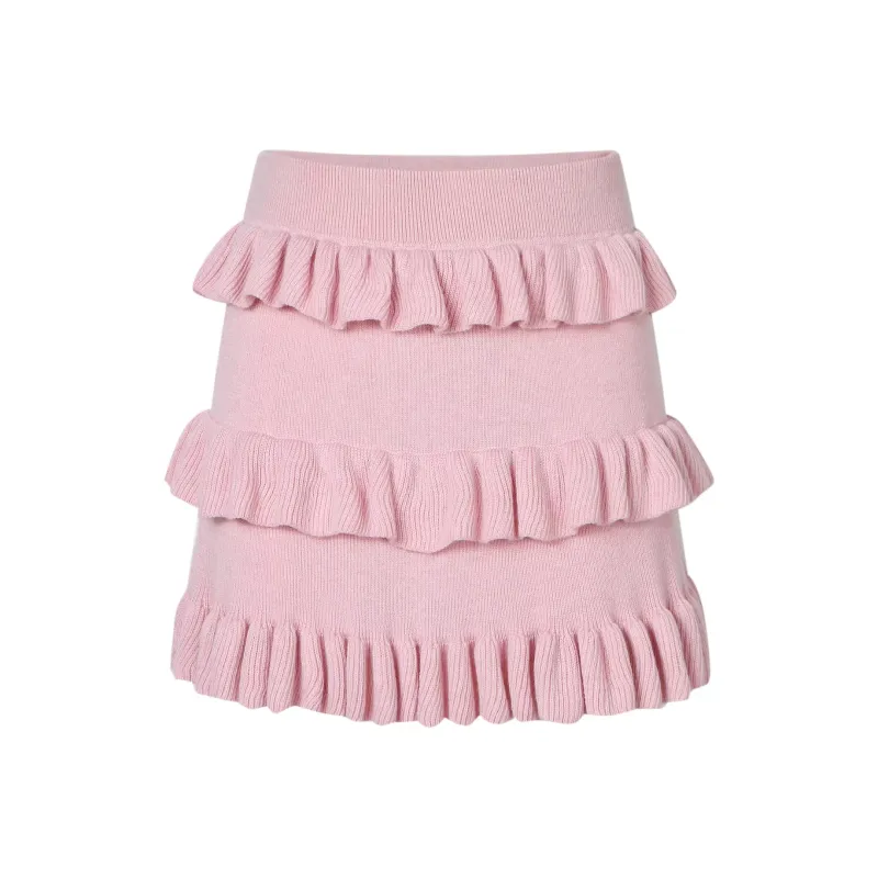 JAC FLEURANT Casual Short Skirts Women's Pink-0