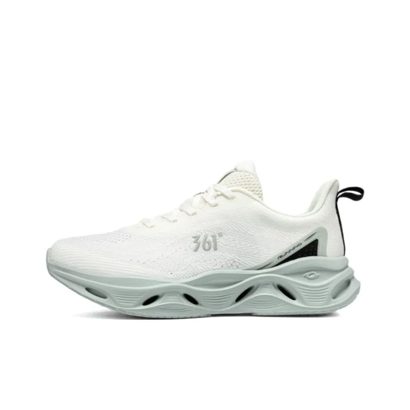 361° Breathable And Wear resistant Low Top Casual Training Sprint Running Shoes Men's White Green-0