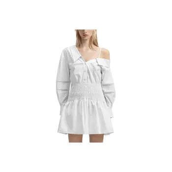 Self portrait Long Sleeved Dress Women's Pure White