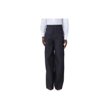MaxMara Logo Patch Wide Leg Jeans