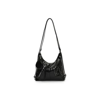 Yalu PU Backpack Shoulder Bag Regular Women's Black/White/Pink/Blue