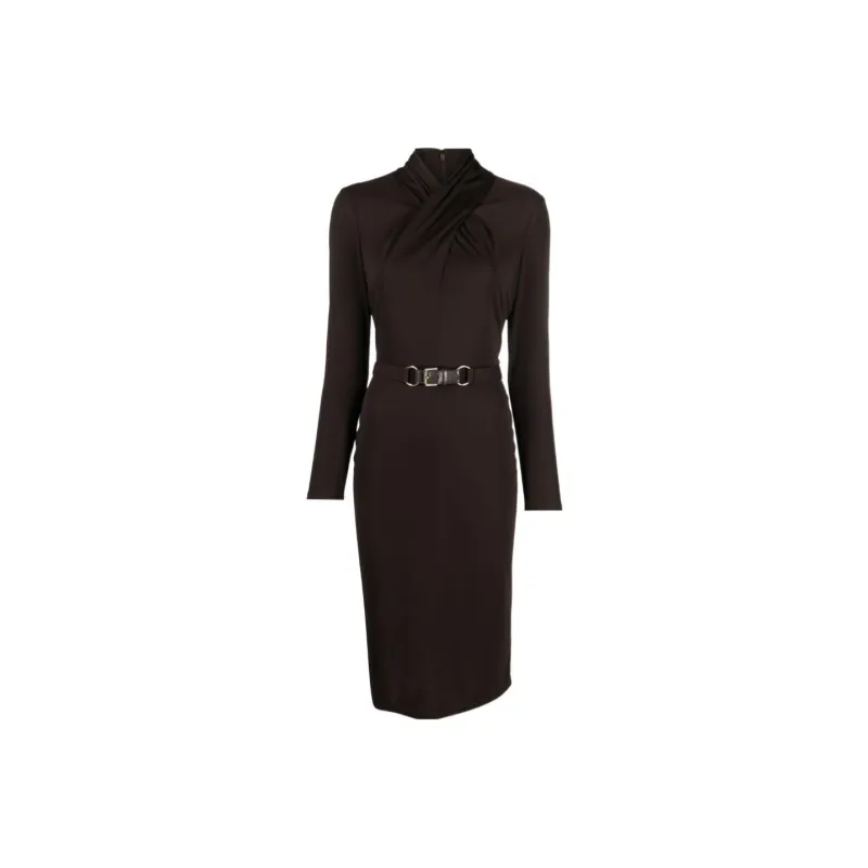 Polo Ralph Lauren Long Sleeved Dress Women's Brown-0