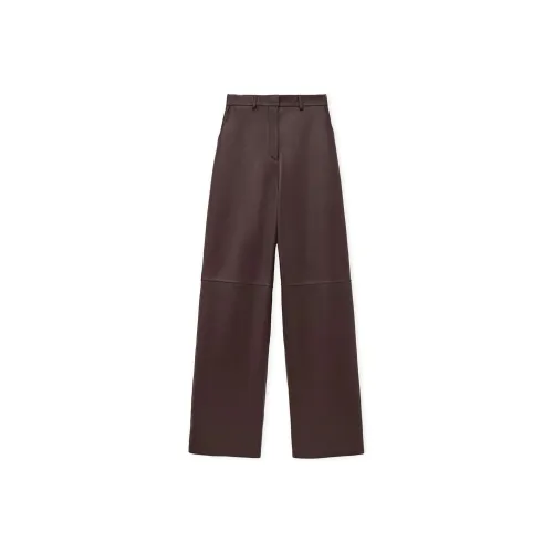 LOEWE Leather Straight Leg Trousers