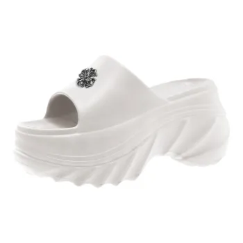Warm Edge Platform Slippers For Women's Summer, Height Increasing, Home, Indoor, And Office Use
