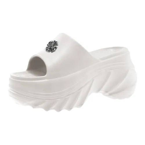 Warm Edge Platform Slippers For Women's Summer, Height Increasing, Home, Indoor, And Office Use