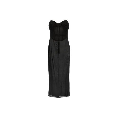 Magda Butrym Strapless Bustier Midi Dress