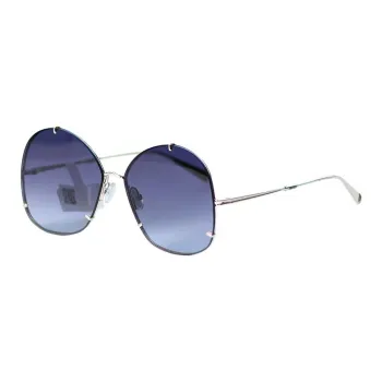 MaxMara Metal Irregular Shape Sunglasses Unisex Silver