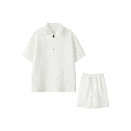 MARK WAFFLE Shirt Matching Set Unisex