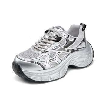 DAPHNE Low Top Chunky Sneakers Women's Silver