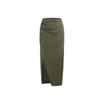 URBAN REVIVO Casual Short Skirts Women's Olive Green