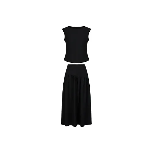 JZ. ANNAKRO Casual Suit Women's Plain Black