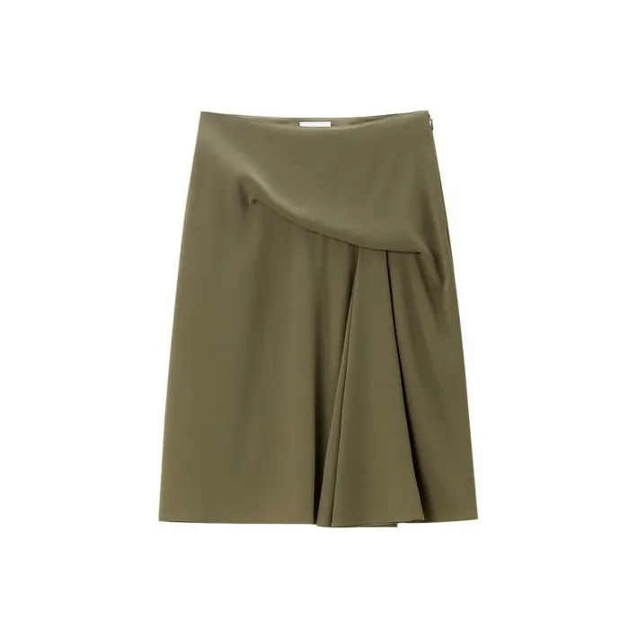 OVV Casual Long Skirts Women's Green Gray-0