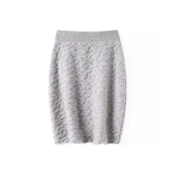 H YXIANG Casual Short Skirts Women's Brocade Gray