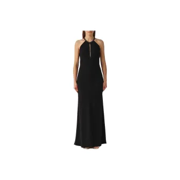 MaxMara Studio Fernet Halterneck Sleeveless Maxi Dress