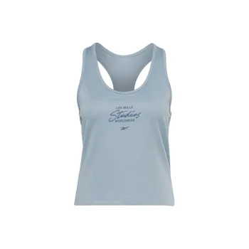 Reebok Sleeveless Sports Shirts Women's Gray Blue