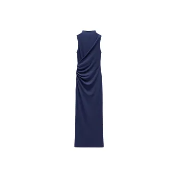 ZARA Sleeveless Dress Women's Dark Blue