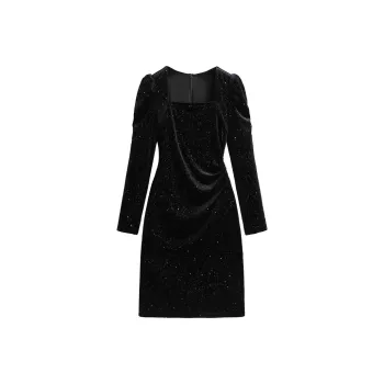 Silky Queen Long Sleeved Dresses Women's Black