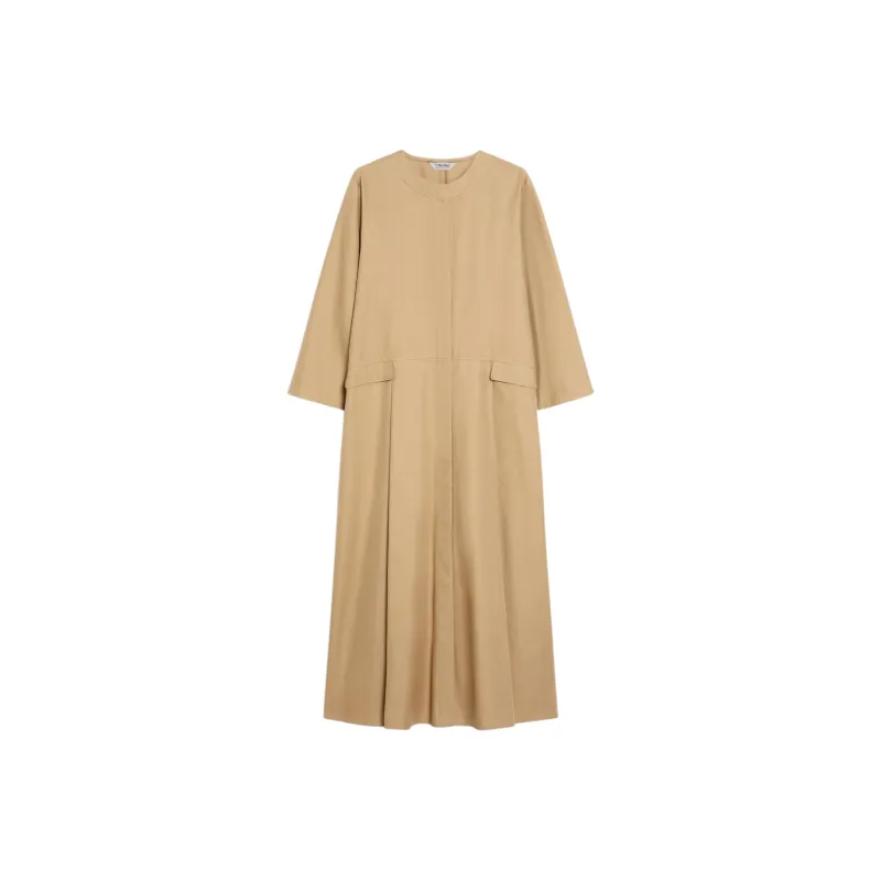 MaxMara Long Sleeved Dresses Women's Hazelnut Brown-0