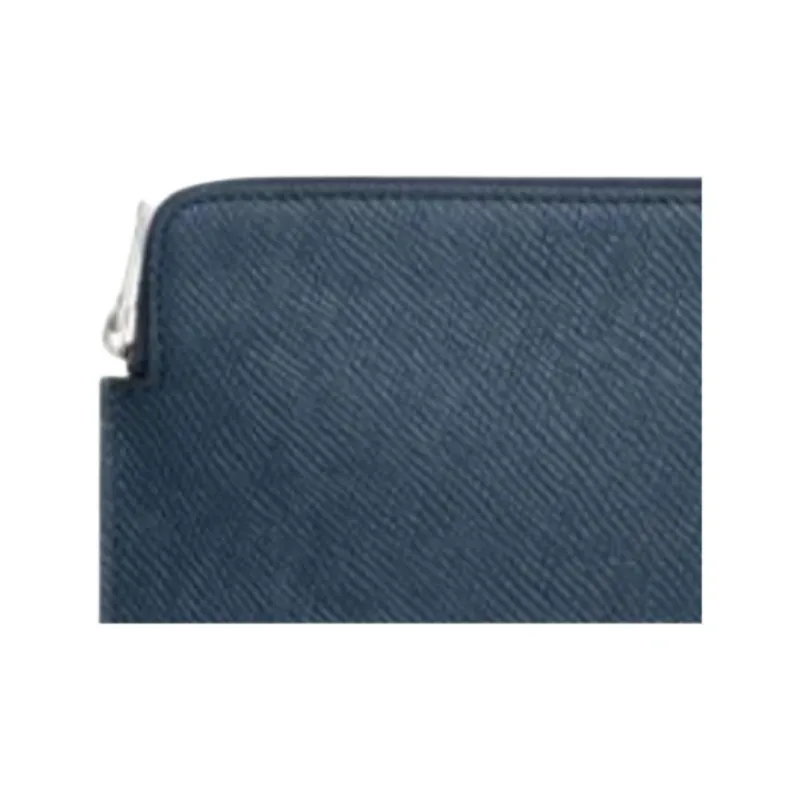CELINE Grained Calfskin Clutch Men's Navy-4