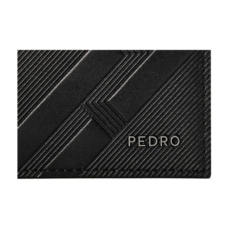 PEDRO Cow Leather Wallet Men's Black/Dark Umber-4