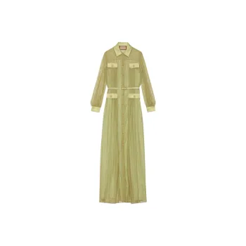 GUCCI Long Sleeved Dress Women's Green