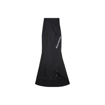 Balenciaga Sporty B Curved Hem Maxi Skirt