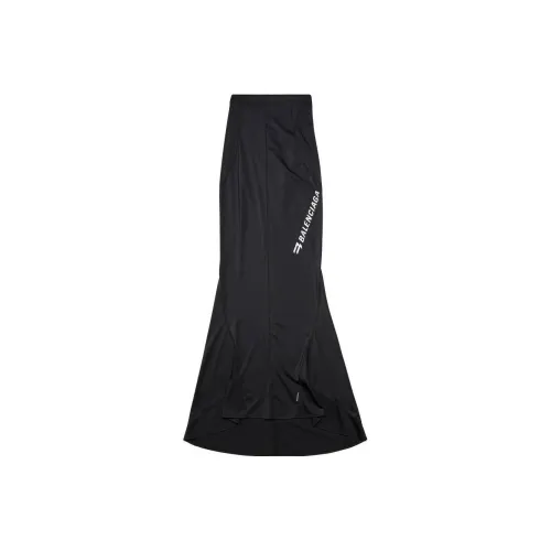 Balenciaga Sporty B Curved Hem Maxi Skirt