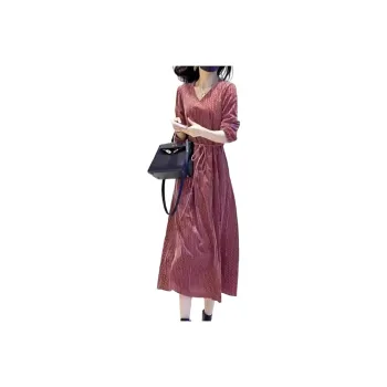 Mapping Long Sleeved Dresses Women's Pink