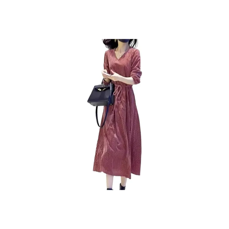 Mapping Long Sleeved Dresses Women's Pink-0