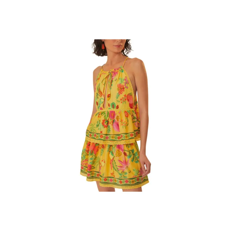 FARM RIO SS24 Casual Short Skirts Women's Yellow-0