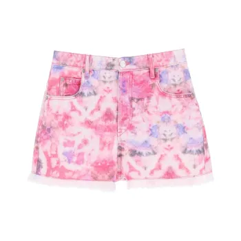 ISABEL MARANT ETOILE Tie Dyed Frayed Shorts