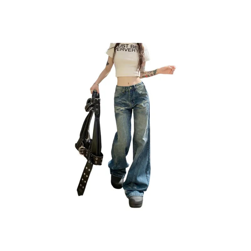 SONGS ALONG Jeans Women's Vintage Blue-0