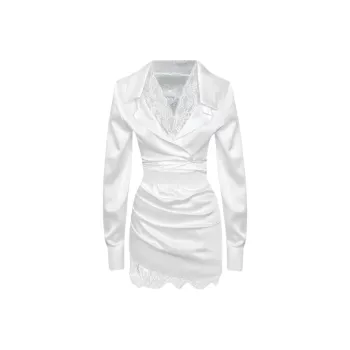 YGPRW Long Sleeved Dress Women's White