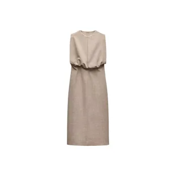 ZARA ZW Series Sleeveless Dress Women's Yellow
