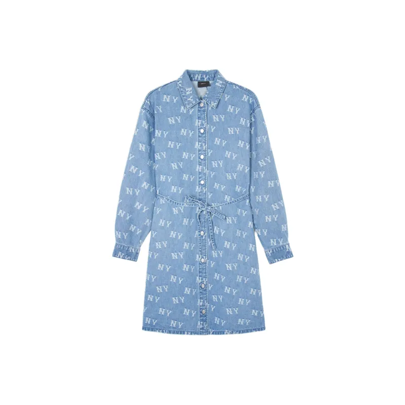 MLB Long Sleeved Dresses Women's Blue-0
