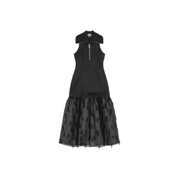 GANNI Layered design Midi Dress