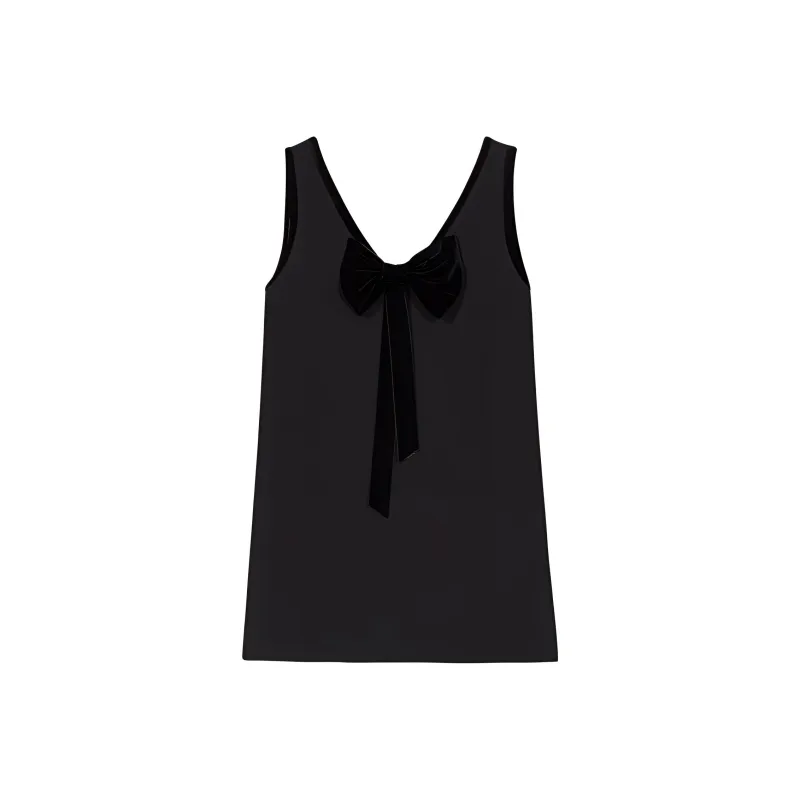 Maje Velvet collar Pinafore Dress-0