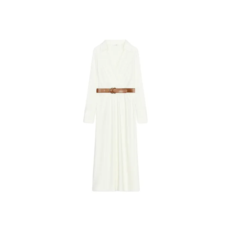 ZARA Long Sleeved Dresses Women's Raw White-0
