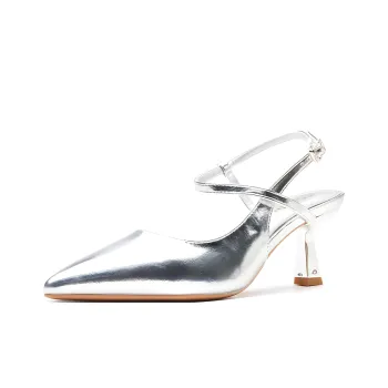 TATAYA Slim Heel High Heels 6cm Women's Silver