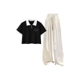 Black & White Edge+White Pants