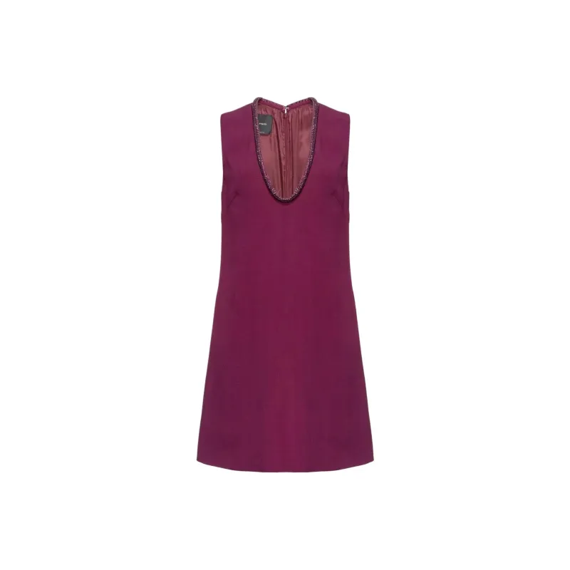 PINKO Embellished Neck Mini Dress-0