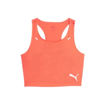 PUMA Ultraspun Running Crop Tank Top Women's Sport Vests Women's Glossy Finish Orange