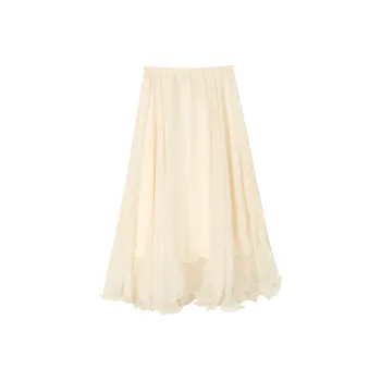 EIDOLON GRAIN Casual Long Skirts Women's Apricot