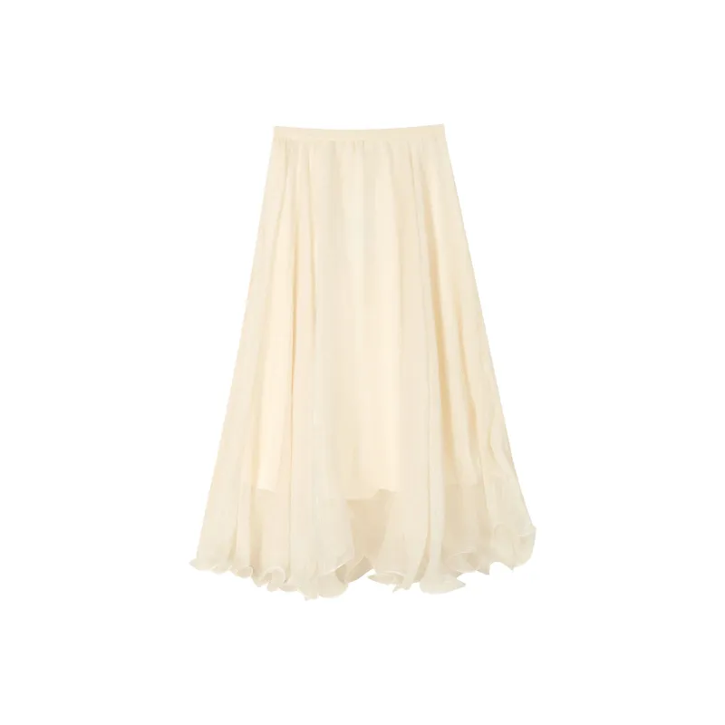 EIDOLON GRAIN Casual Long Skirts Women's Apricot-0
