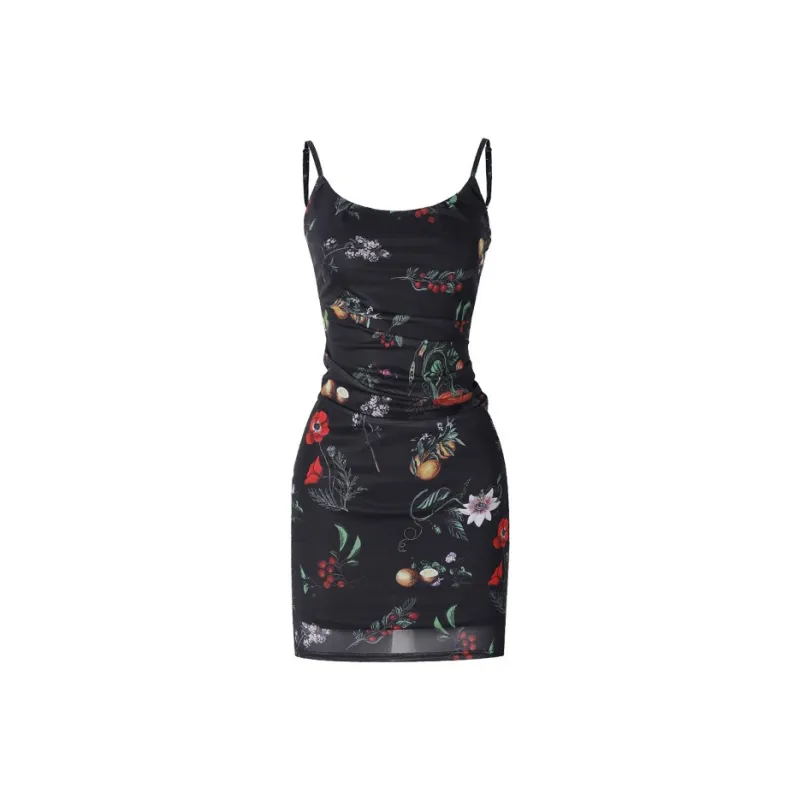PAZZO Slip Dress Women's Black Floral-0