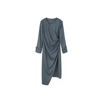 NINE WEST Long Sleeved Dresses Women's Silver Gray