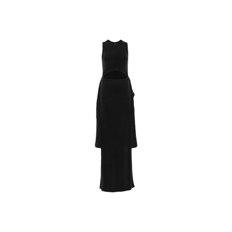 BALMAIN Cut Out Detailed Ribbed Maxi Dress-0